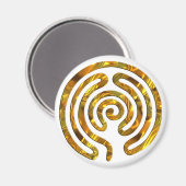 Labyrinth GOLD | Maak uw eigen achtergrond Magneet (Voorkant / Achterkant)