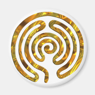 Labyrinth GOLD Maak uw eigen achtergrond Magneet