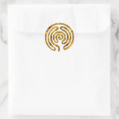 Labyrinth GOLD | Maak uw eigen achtergrond Ronde Sticker (Tas)