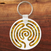 Labyrinth GOLD | Maak uw eigen achtergrond Sleutelhanger (Voorkant)