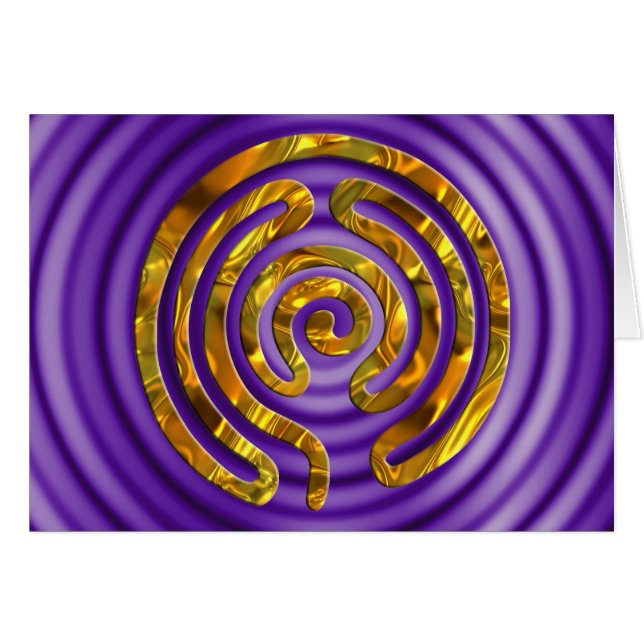 Labyrinth GOLD | paarse rimpelingen (Voorkant Horizontaal)