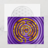 Labyrinth GOLD | violette rimpels Briefkaart (Voorkant / Achterkant)