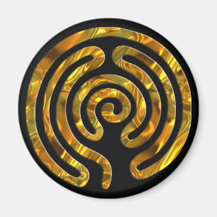 Labyrinth GOLD   zwart Magneet