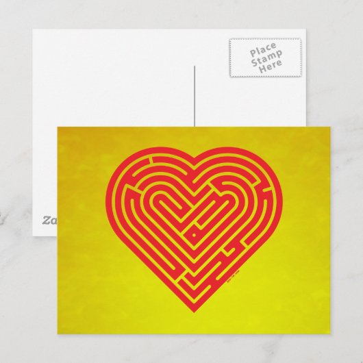 Labyrinth Heart Briefkaart (Voorkant / Achterkant)
