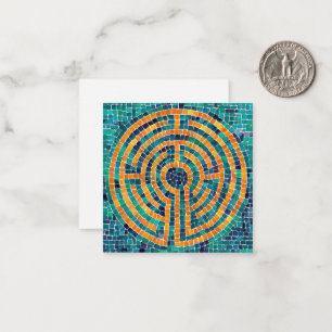 LABYRINTH II 2,5" vierkante vlakke Kaart Notitiekaartje