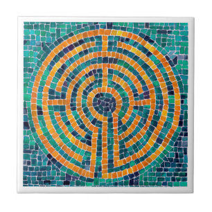 LABYRINTH II 4.25x4.25 Keramische Tegel - Wit Tegeltje
