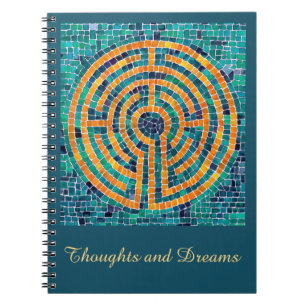 LABYRINTH II 6.5x8.75 spiraal Notitieboek + tekst