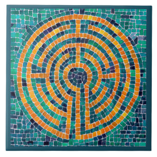 LABYRINTH II 6x6 keramische Tegel - Groen Tegeltje