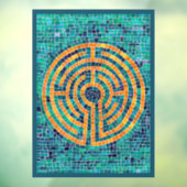 LABYRINTH II 8x11 Venster Cling - Groen Raamsticker (Vel 3)