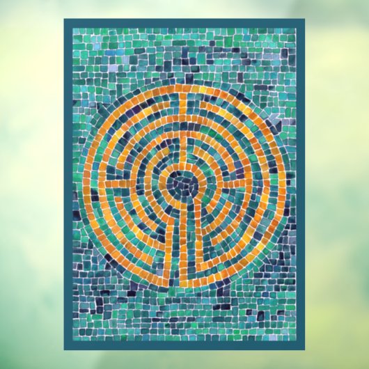 LABYRINTH II 8x11 Venster Cling - Groen Raamsticker (Vel 3)