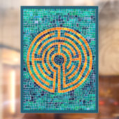 LABYRINTH II 8x11 Venster Cling - Groen Raamsticker (Vel 2)