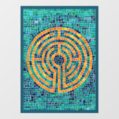 LABYRINTH II 8x11 Venster Cling - Groen Raamsticker (Vel)