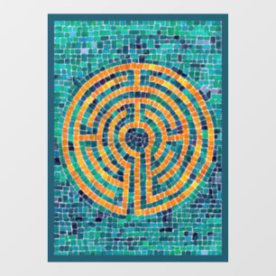 LABYRINTH II 8x11 Venster Cling - Groen Raamsticker