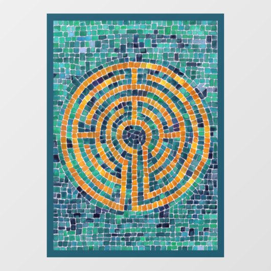 LABYRINTH II 8x11 Venster Cling - Groen Raamsticker (Vel)