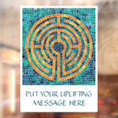 LABYRINTH II 8x11 Venster Cling +Text Raamsticker (Vel 2)