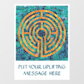 LABYRINTH II 8x11 Venster Cling +Text Raamsticker (Vel)