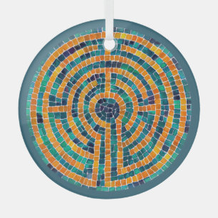 LABYRINTH II Glas Cirkel Ornament