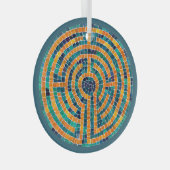 LABYRINTH II Glas Cirkel Ornament (Voorkant Rechts)