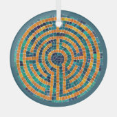 LABYRINTH II Glazen Cirkel Ornament (Voorkant)