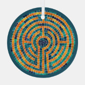 LABYRINTH II Glazen Cirkel Ornament (Achterkant)