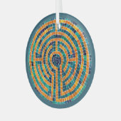 LABYRINTH II Glazen Cirkel Ornament (Voorkant links)