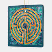 LABYRINTH II Keramiek Vierkant Ornament (Links)