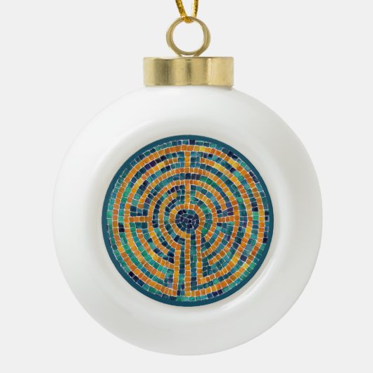 LABYRINTH II Keramische Bal Ornament (Voorkant)