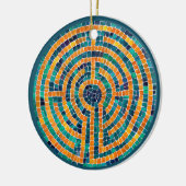 LABYRINTH II keramische cirkel Ornament (Links)