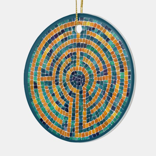 LABYRINTH II keramische cirkel Ornament (Links)