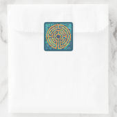 LABYRINTH II Kleine vierkante Stickers - Groen (Tas)