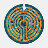 LABYRINTH II Metal Circle-Ornament Metalen Ornament (Achterkant)