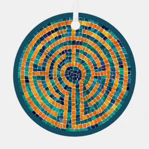 LABYRINTH II Metal Circle-Ornament Metalen Ornament