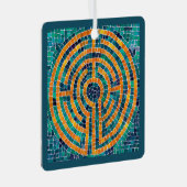 LABYRINTH II Metal Square Ornament (Voorkant Rechts)