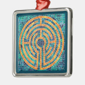 LABYRINTH II Premium vierkante ornament (Links)
