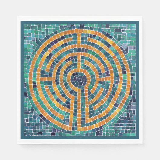 LABYRINTH II Standaard Lunch Papier Servetten - Gr (Voorkant)