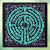 LABYRINTH III 12x12 Window Cling - Zwart Raamsticker (Vel 3)