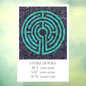 LABYRINTH III 12x18 Venster Cling +Text - Wit Raamsticker (Vel 3)