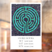 LABYRINTH III 12x18 Venster Cling +Text - Wit Raamsticker (Vel 2)