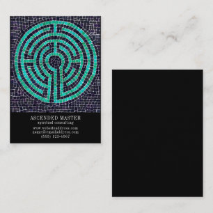 LABYRINTH III 3.5x2.5 Visitekaartje - Zwart Notitiekaartje