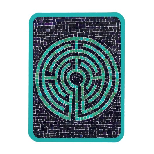 LABYRINTH III 3x4 Flexibele magneet - Turquoise (Verticaal)