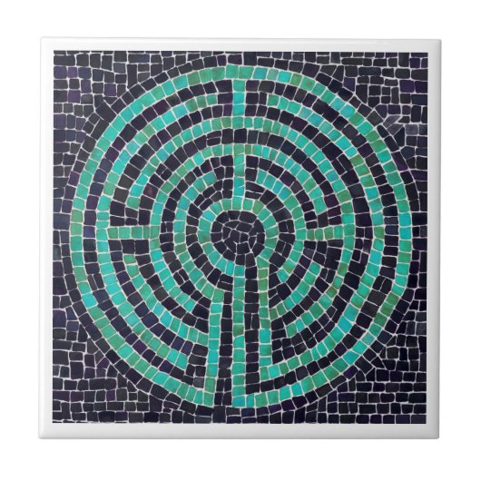 LABYRINTH III 4.25x4.25 Keramische Tegel - Wit Tegeltje (Voorkant)