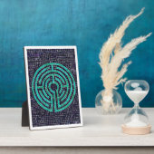 LABYRINTH III 5x7 Plaque met Ezel - Wit Fotoplaat (Zijkant)