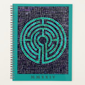 LABYRINTH III 8.5x11 Planner + Tekst / Turquoise (Voorkant)