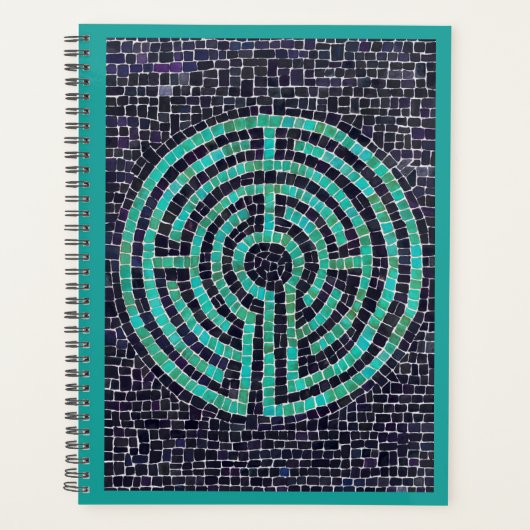 LABYRINTH III 8.5x11 Planner / Turquoise (Voorkant)