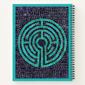 LABYRINTH III 8.5x11 spiraal Notitieboek - Turquoi (Achterkant)