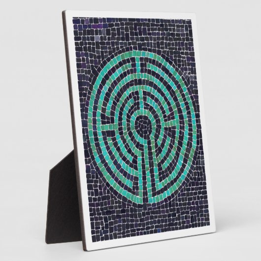 LABYRINTH III 8x10 Plaque met Ezel - Wit Fotoplaat (Zijkant)