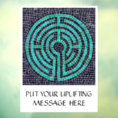 LABYRINTH III 8x11 Venster Cling +Text - Zwart Raamsticker (Vel 3)