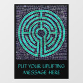 LABYRINTH III 8x11 Venster Cling +Text - Zwart Raamsticker (Vel)