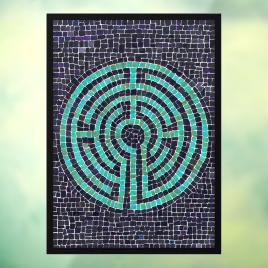 LABYRINTH III 8x11 Window Cling - Zwart Raamsticker (Vel 3)