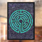 LABYRINTH III 8x11 Window Cling - Zwart Raamsticker (Vel 2)